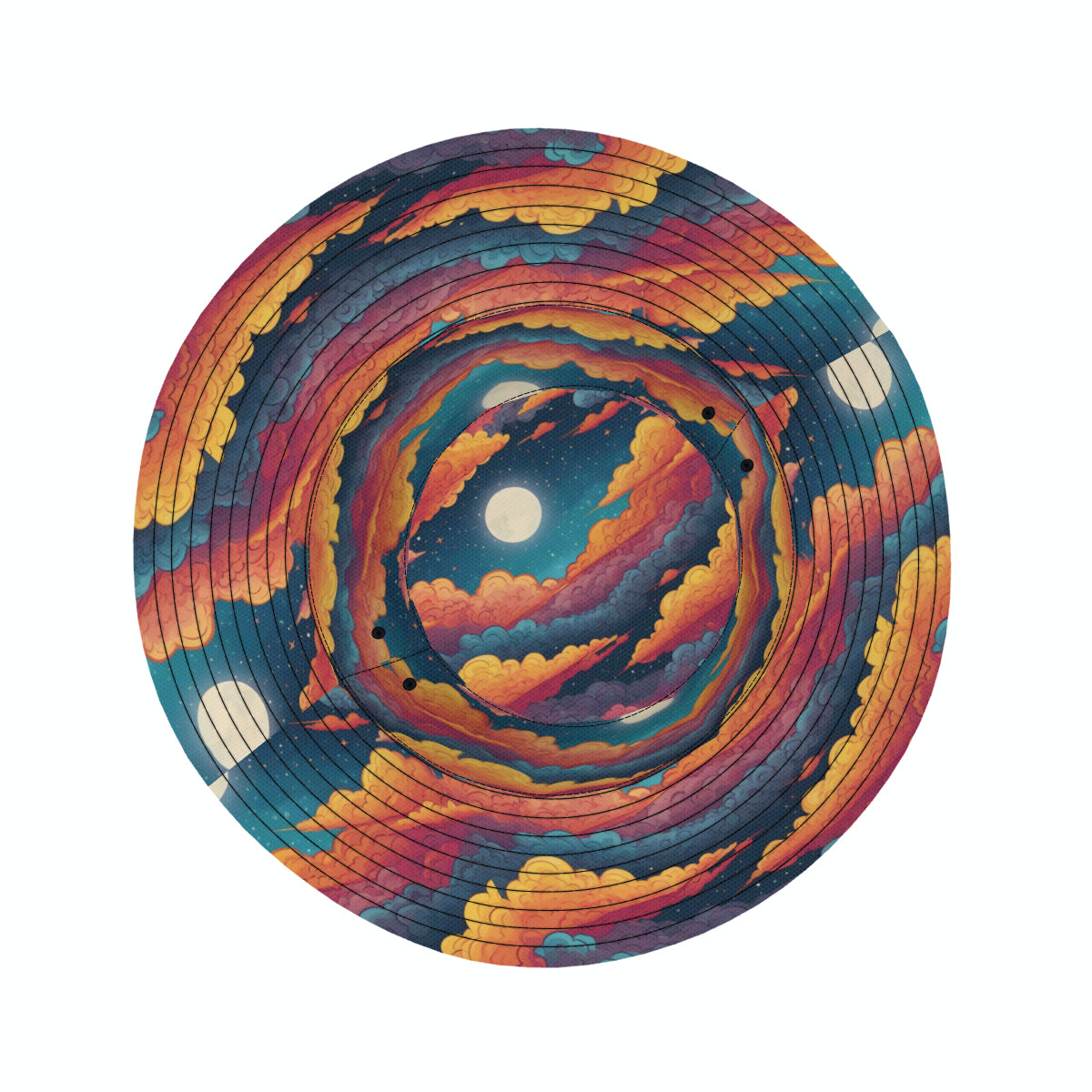 Sky Beauty Abstract Double-Sided Fisherman Hat | Polyester
