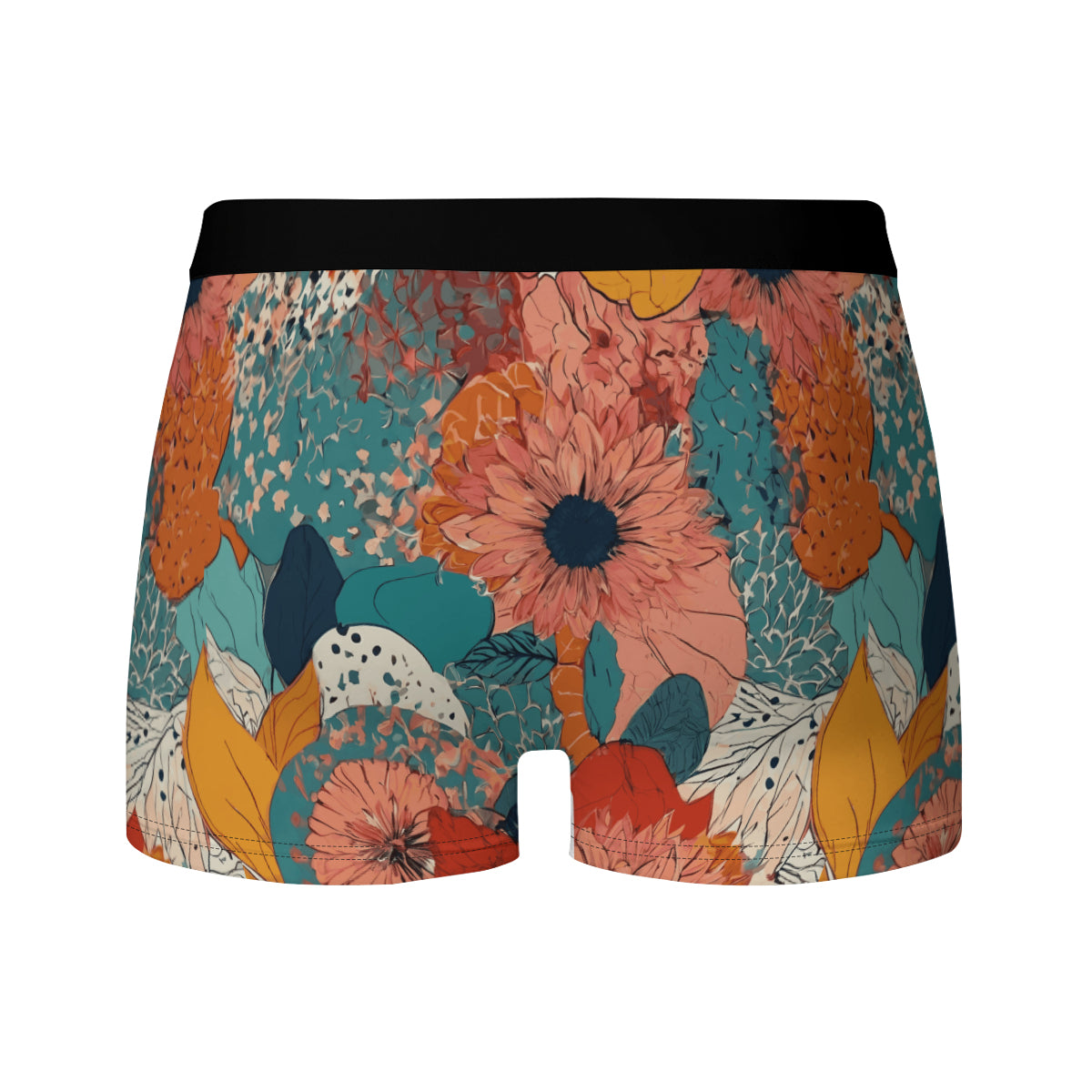 Awesome Floral Men's Underwear (Front and Back Design)丨Polyester