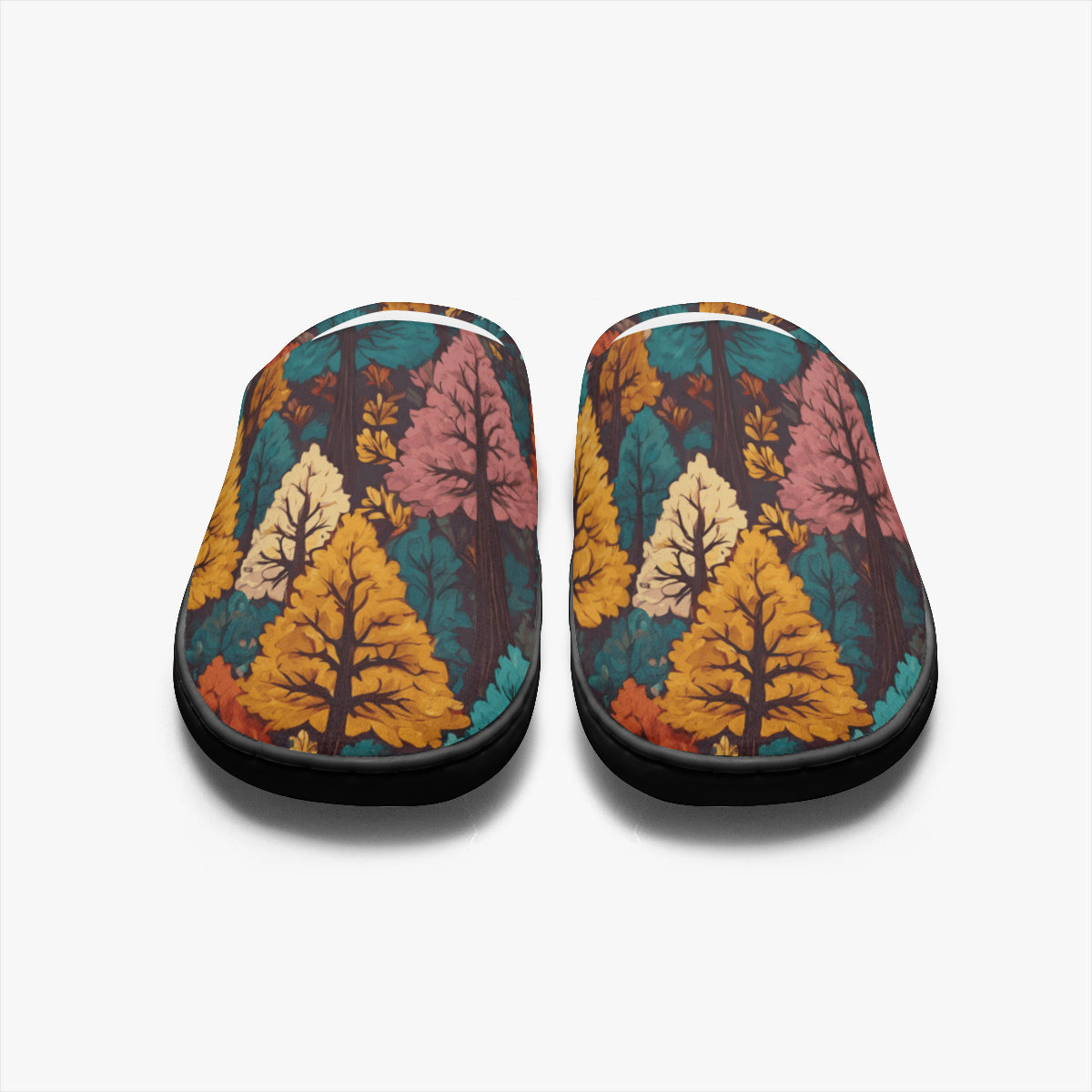 Beautiful Floral Personalized Warm Cotton Slippers | Flannel