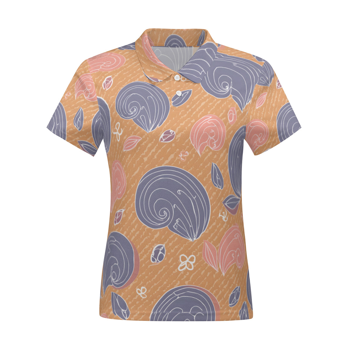 Abstract Design Women's Short-Sleeved Polo Shirt