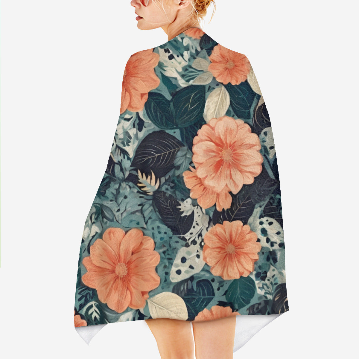 Floral Red Beach towel (comfortable model)|Polyester