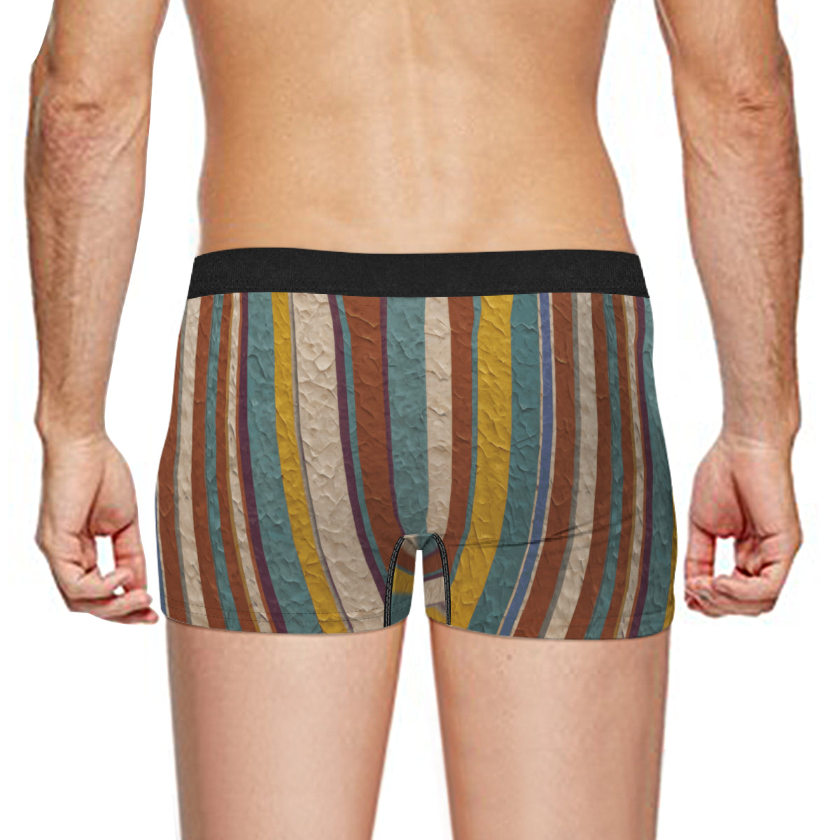 Strip Design Men's Underwear (Front and Back Design)丨Polyester
