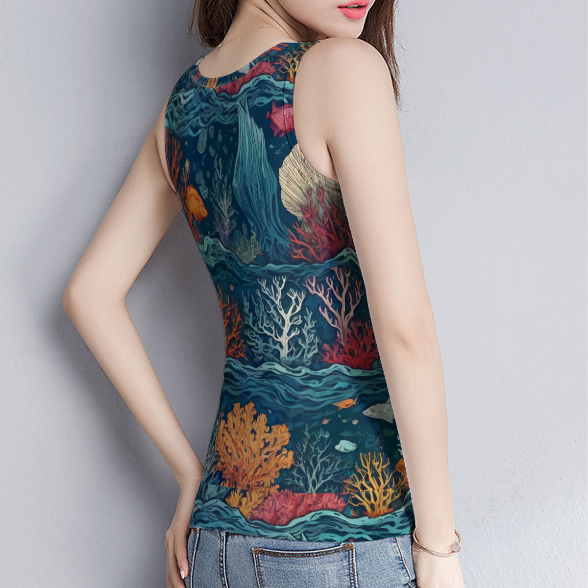 Under Sea Beauty Women's Casual Vest|Polyester