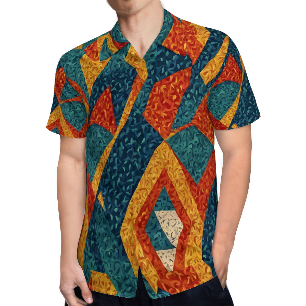 Abstract Pattern Hawaiian Shirt | Polyester
