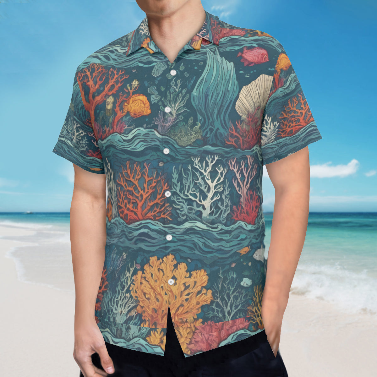 Under Sea Beauty Hawaiian Shirt(No chest pocket) | Polyester