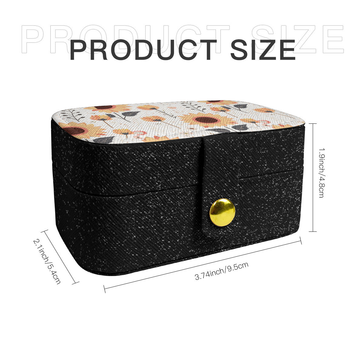 Floral Personalized Portable Jewelry Box