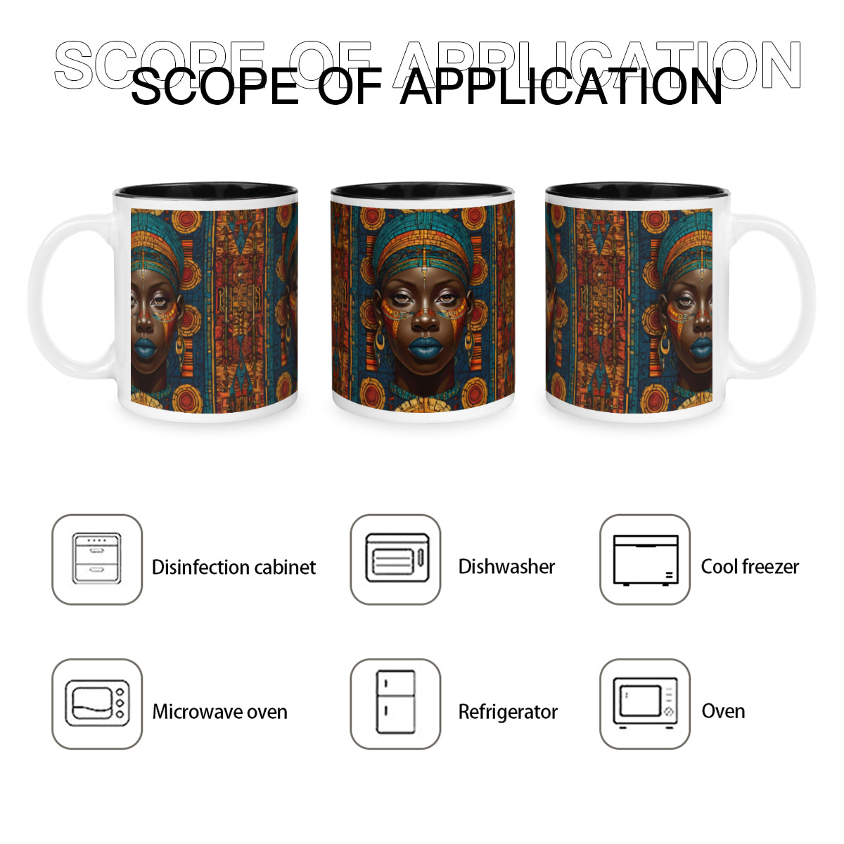 African Image Personalized Internal Black Mug (325ml/11oz) | Ceramic