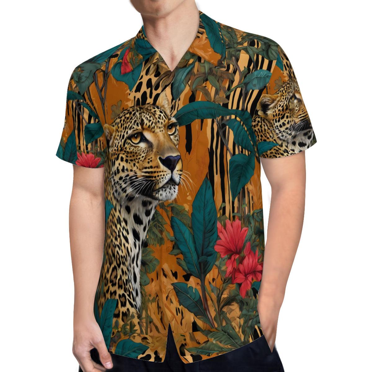 Warrior Leopard Hawaiian Shirt | Polyester