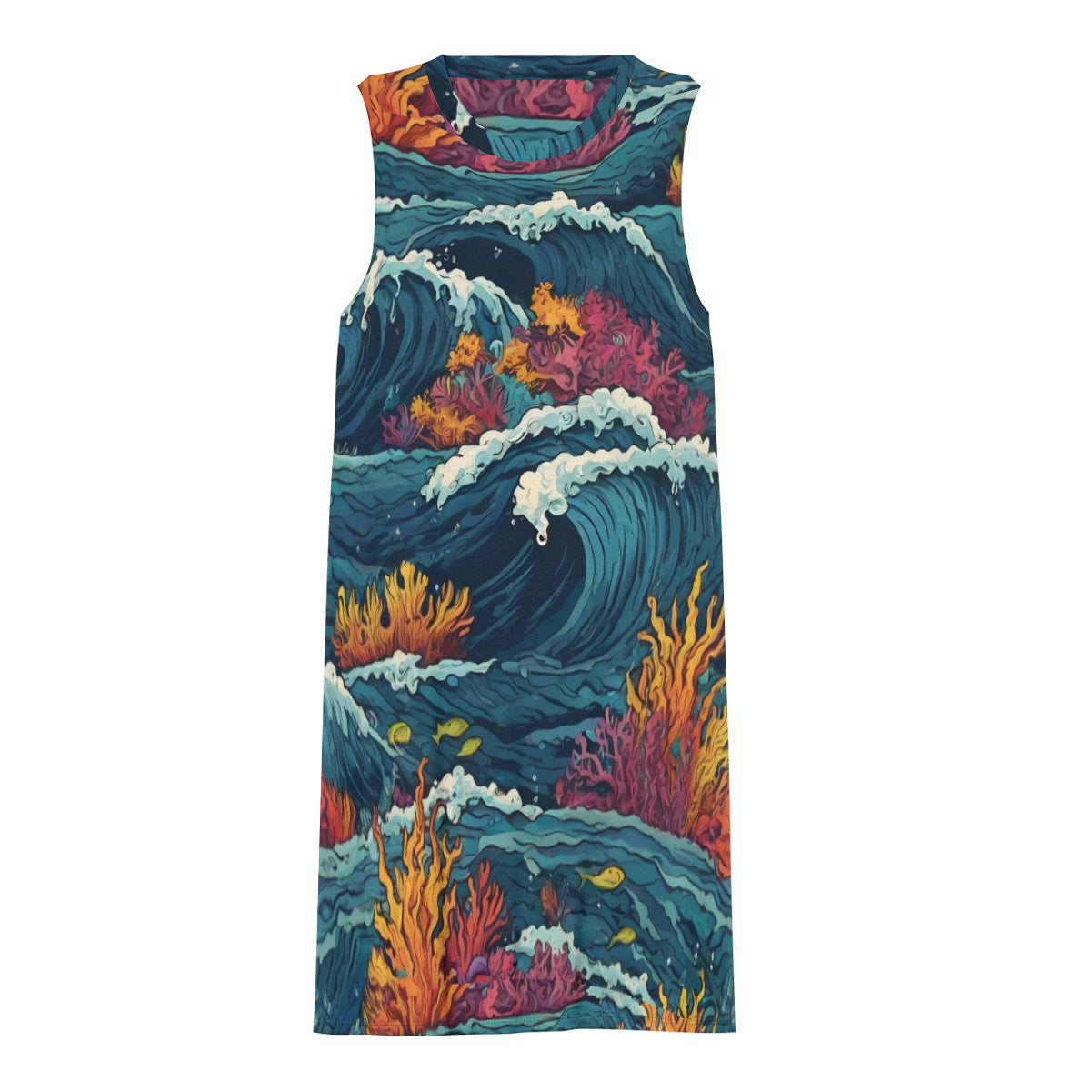Ocean Waves Women's Casual Dress | Polyester