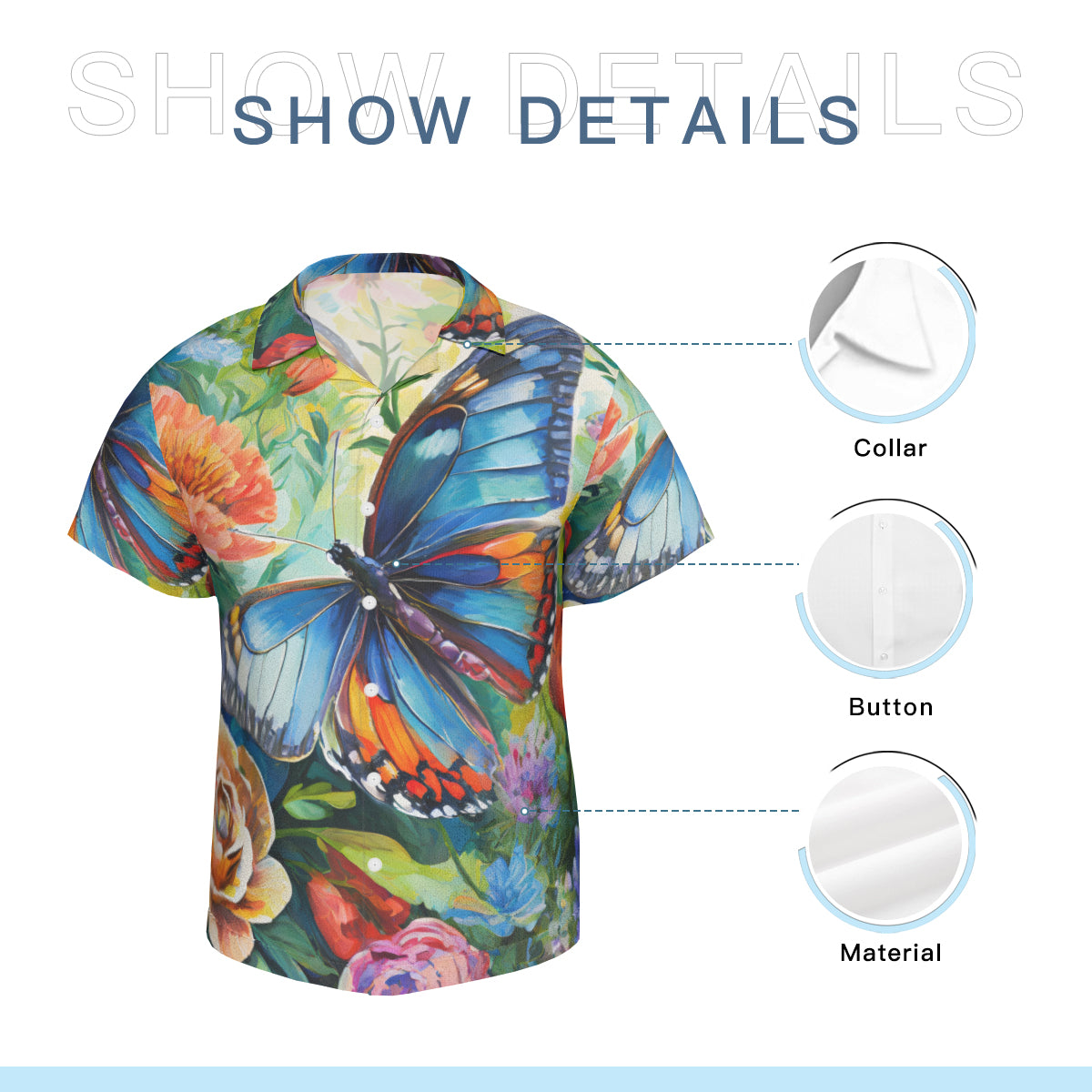 Abstract Floral Hawaiian Shirt(No chest pocket) | Polyester