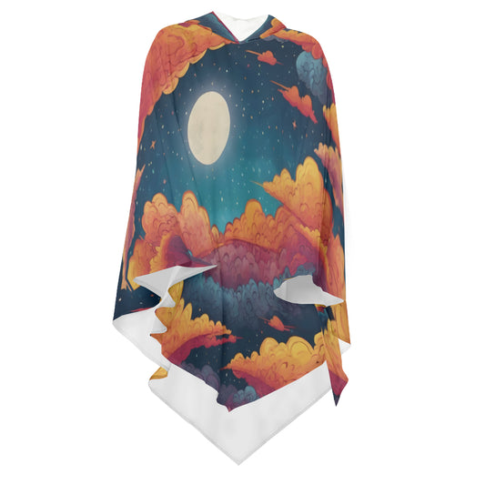 Sky Beauty Abstract Loose Relaxed Unisex Cloak | Polyester