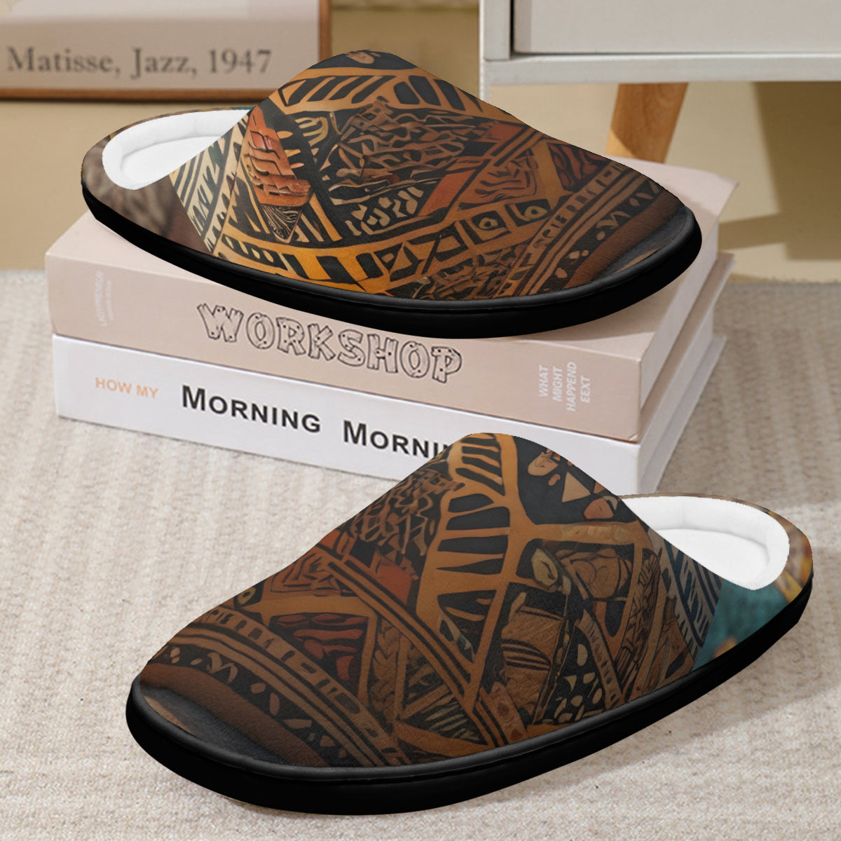 Golden Pot Personalized Warm Cotton Slippers | Flannel