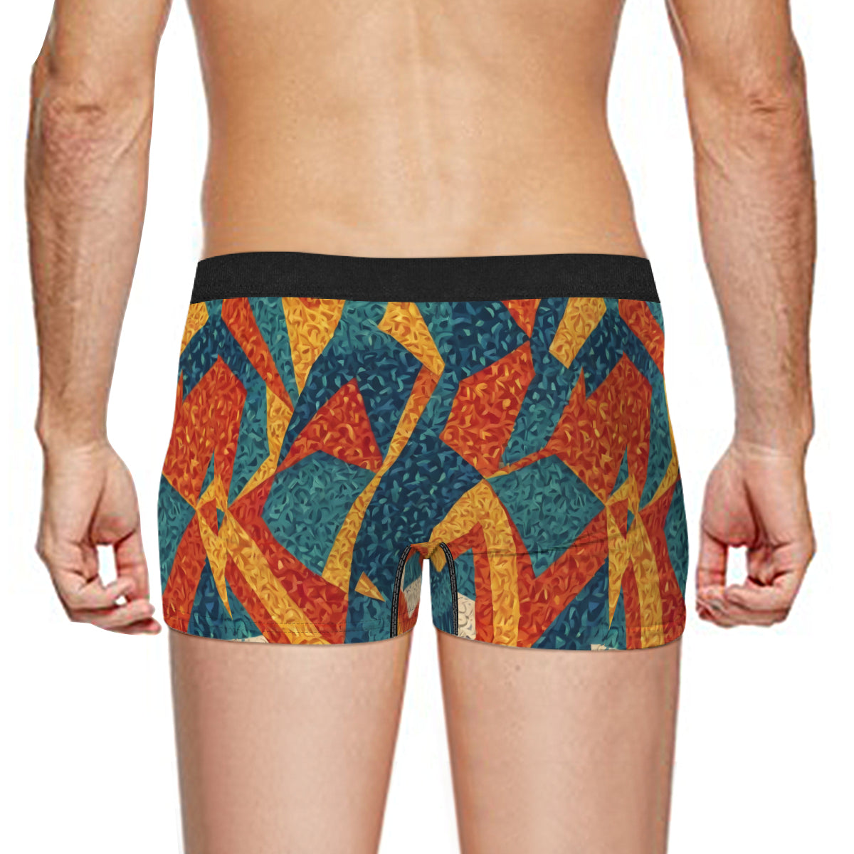 Abstract Pattern Men's Underwear (Front and Back Design)丨Polyester