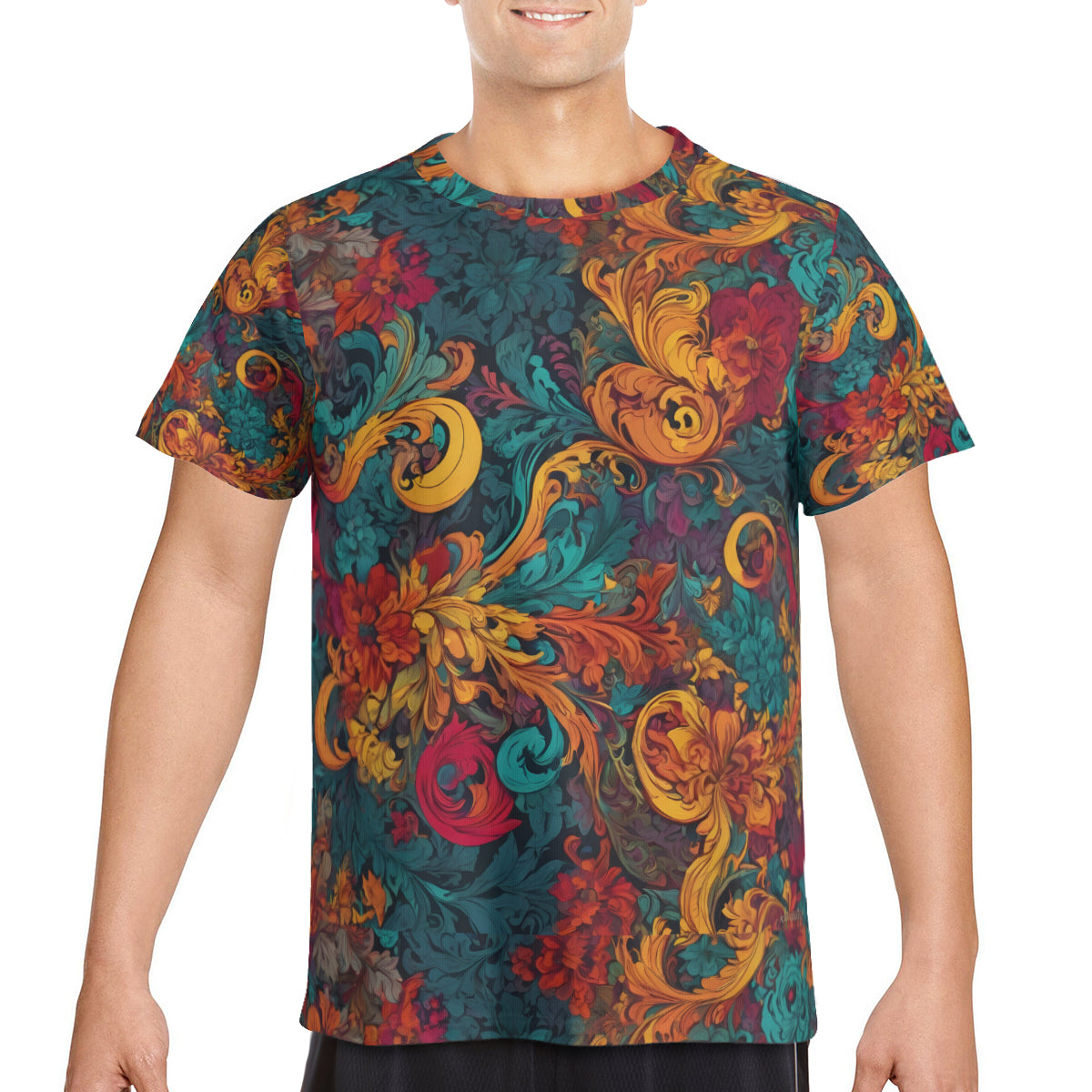 Awesome Flower Design Unisex O-Neck EU Size T-Shirt (DTG) | 180GSM Cotton
