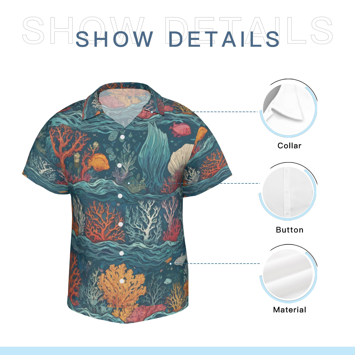 Under Sea Beauty Hawaiian Shirt(No chest pocket) | Polyester