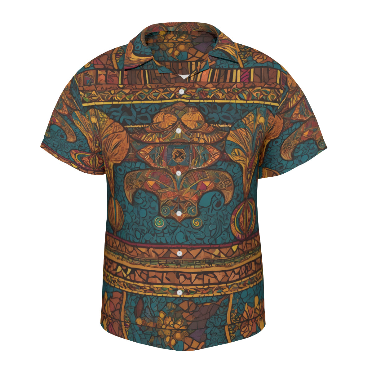 African Design Hawaiian Shirt(No chest pocket) | Polyester
