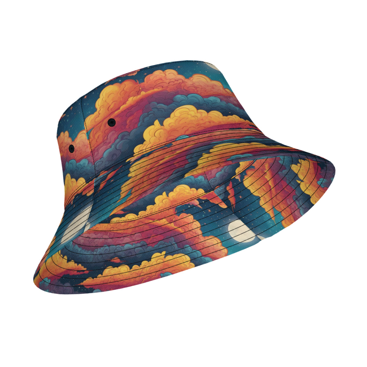 Sky Beauty Abstract Double-Sided Fisherman Hat | Polyester