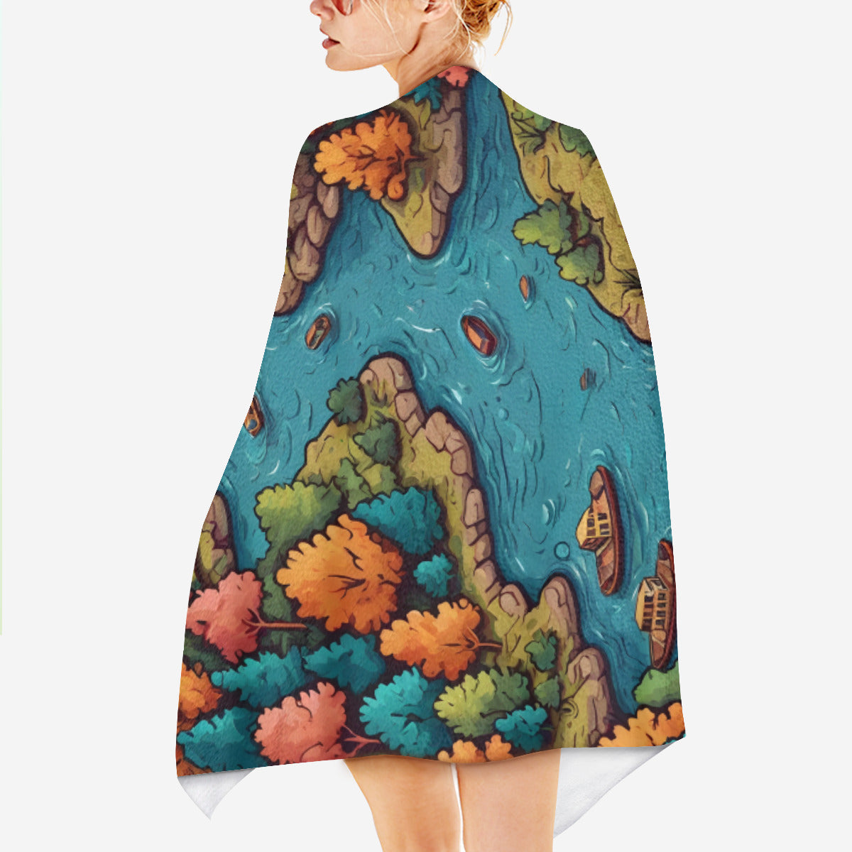 River Front Design Beach towel (comfortable model)|Polyester