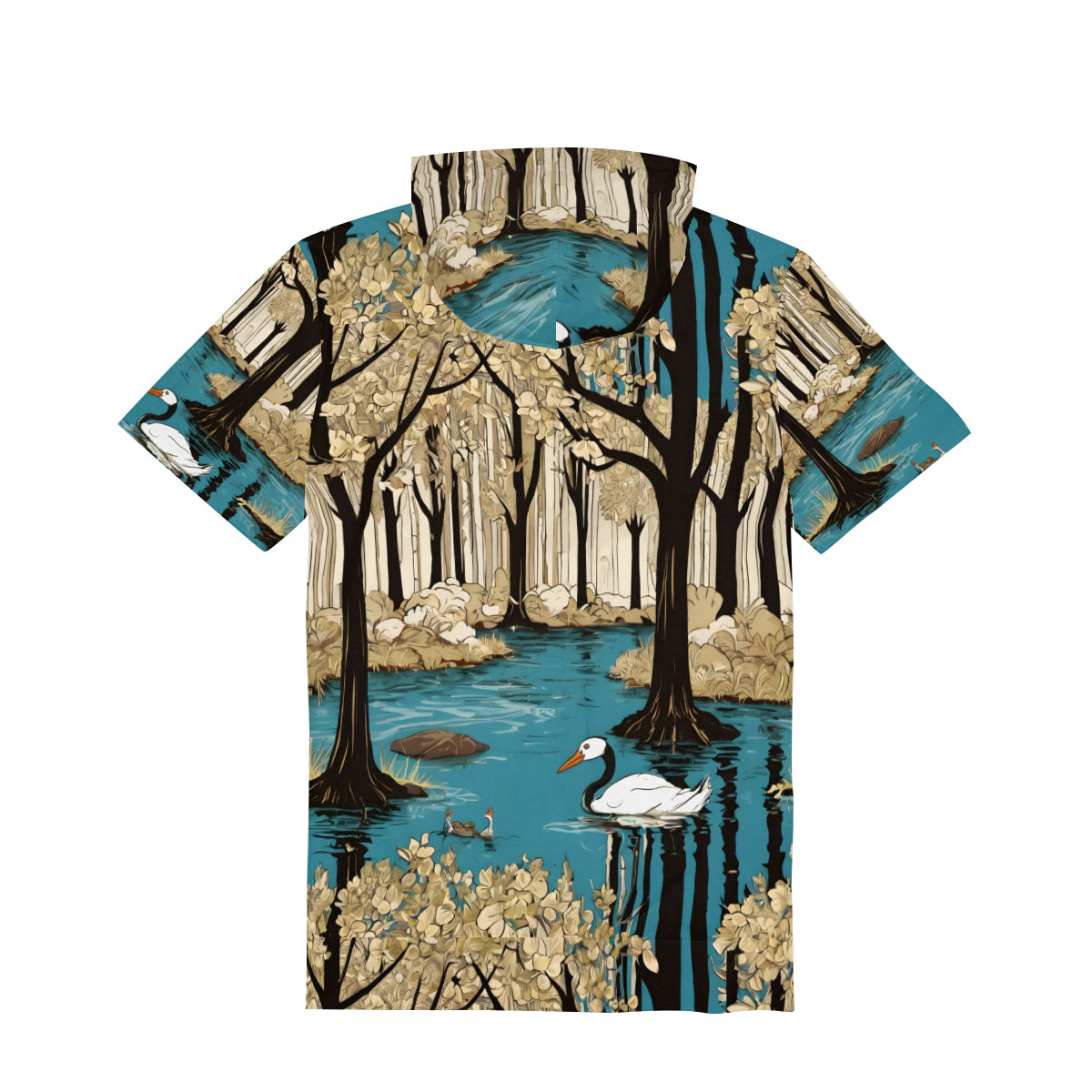 Landscape Wonder Men's Hooded T-shirt丨Cotton