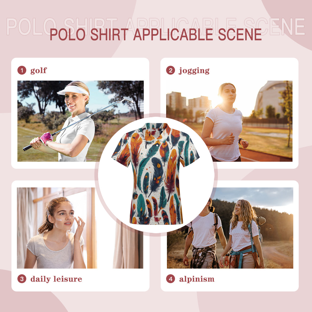 Wacky Plums Women's Short-Sleeved Polo Shirt
