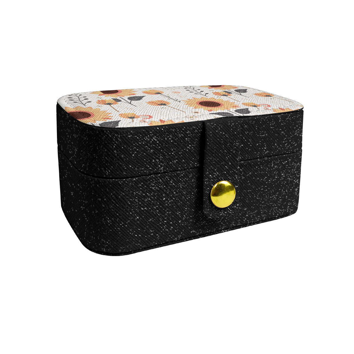 Floral Personalized Portable Jewelry Box