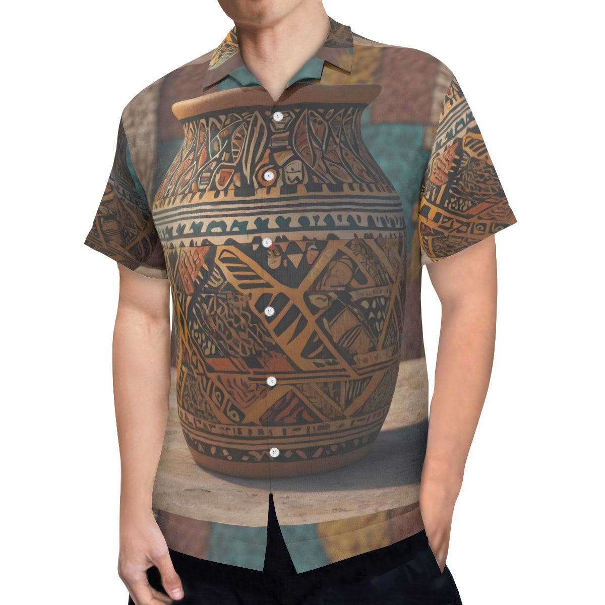Golden Pot Hawaiian Shirt (No chest pocket) | Polyester