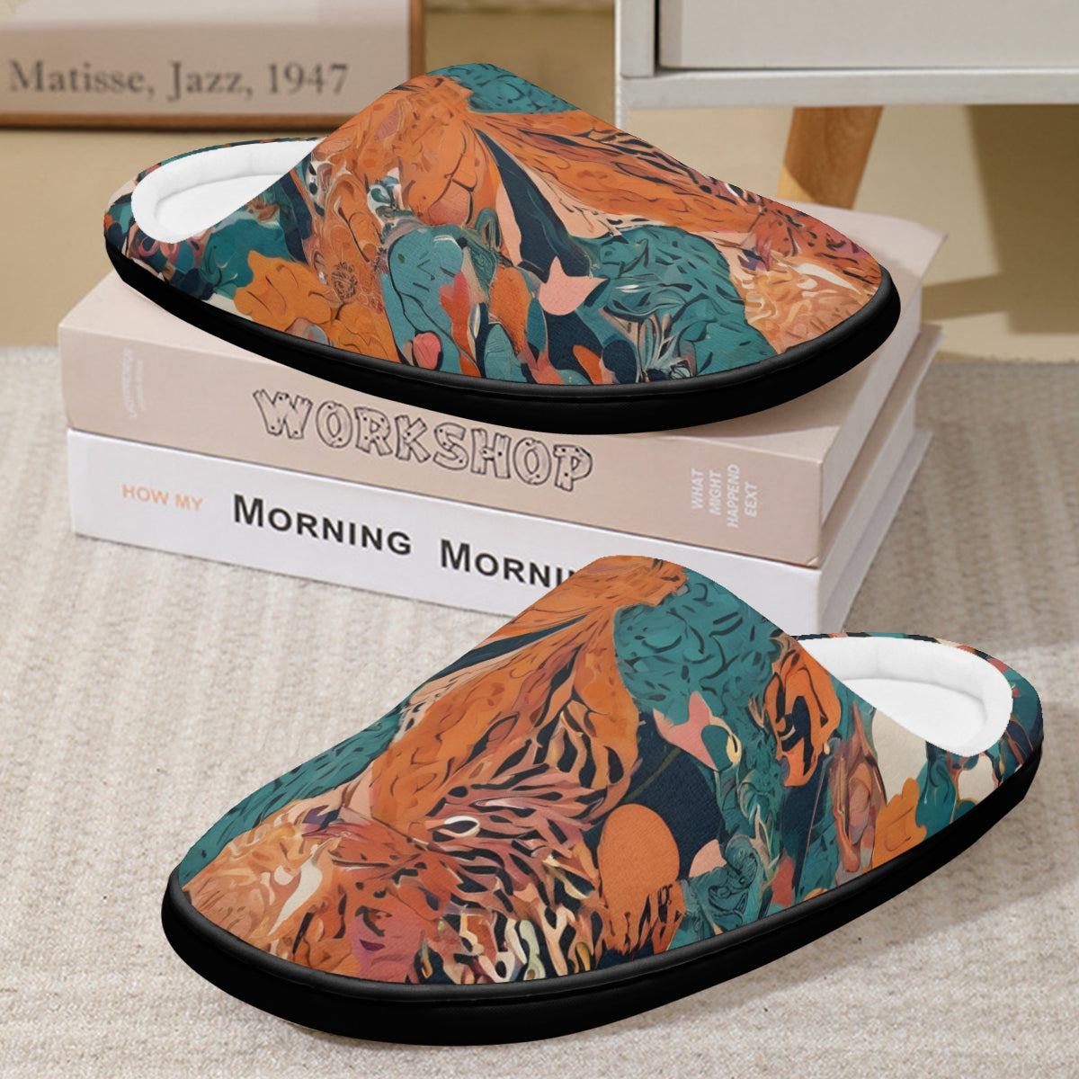 Abstract Vibes Personalized Warm Cotton Slippers
