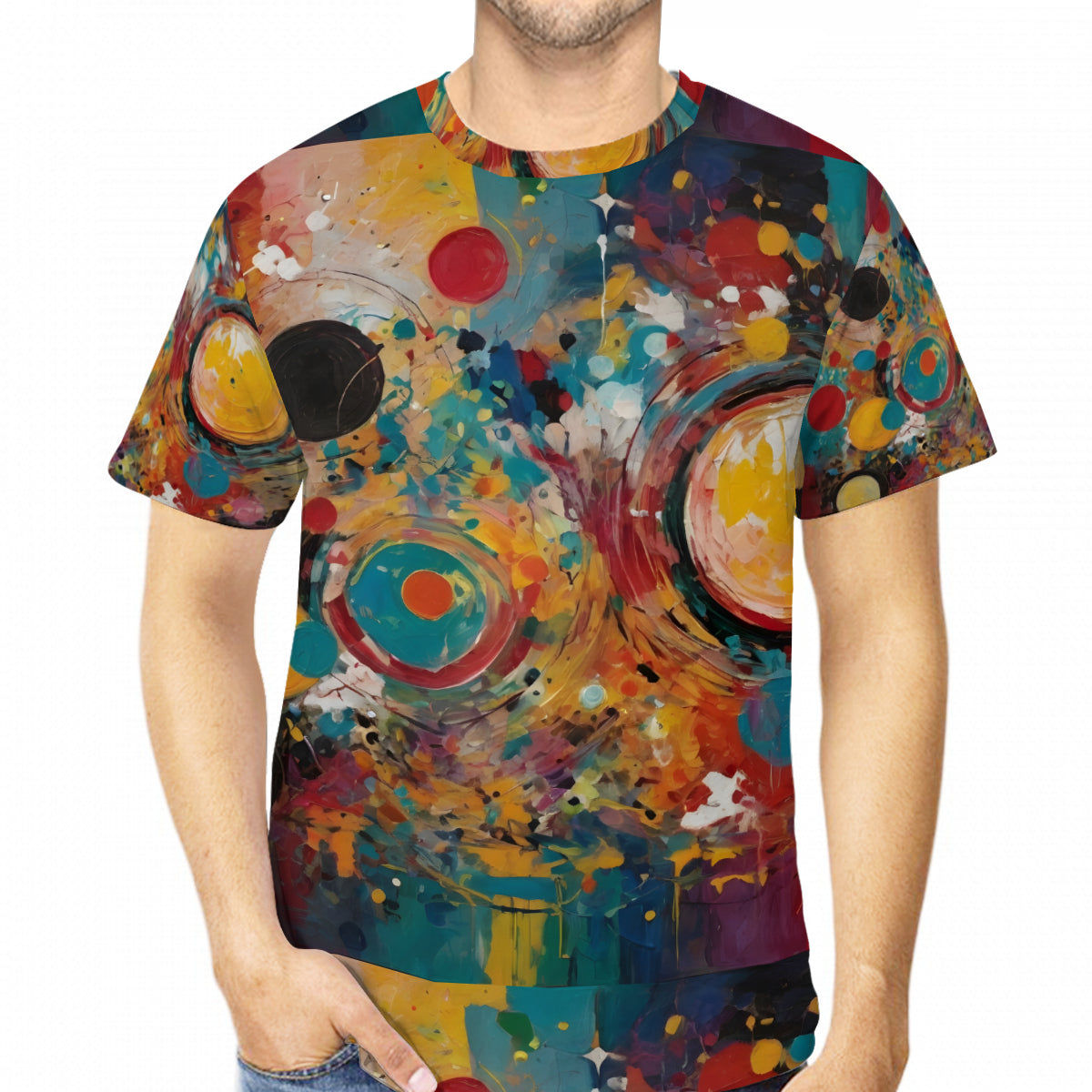 Crazy Design Men's O-Neck European Size T-Shirt | 220GSM Cotton