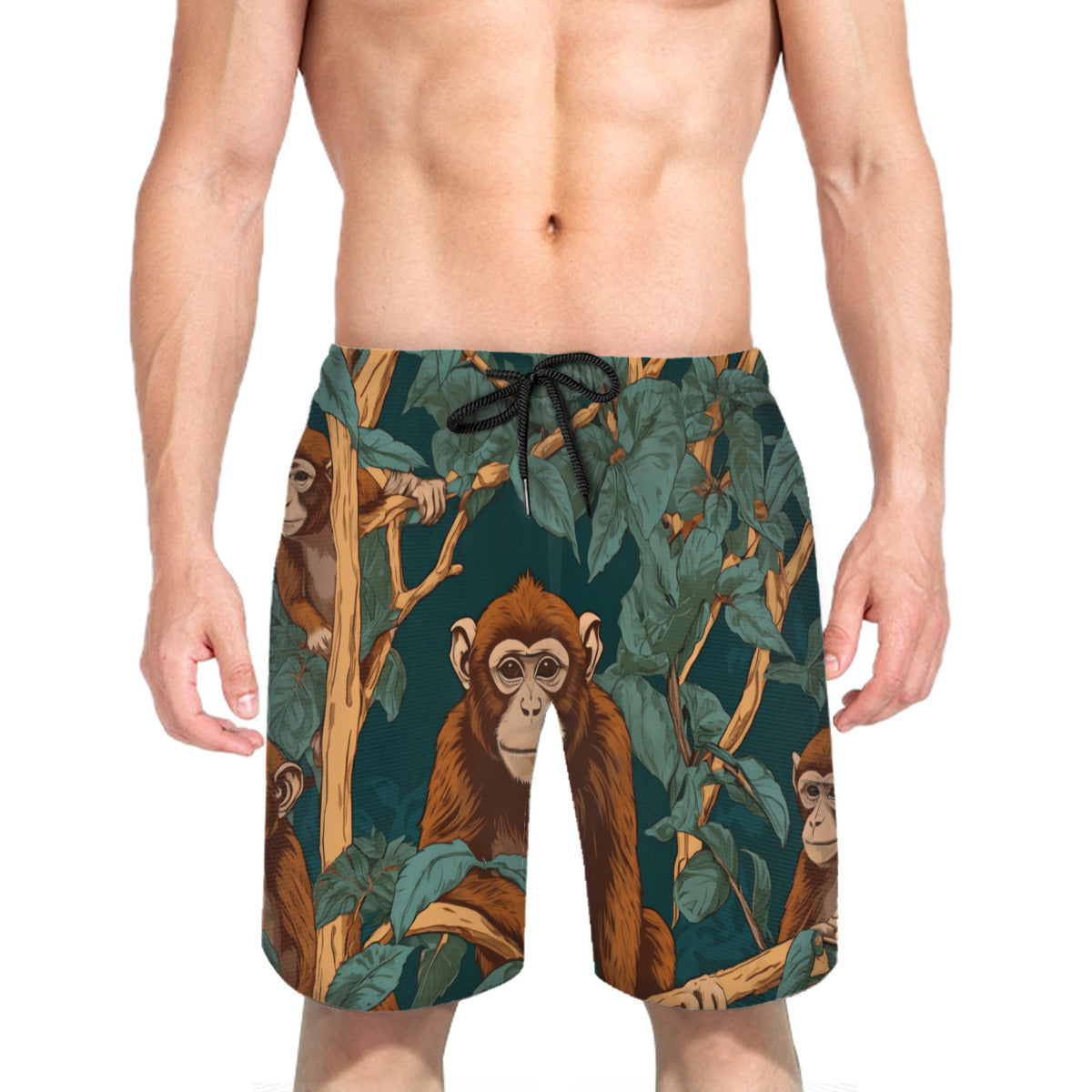 Monkey Vibes Men's Comfortable Beach Shorts