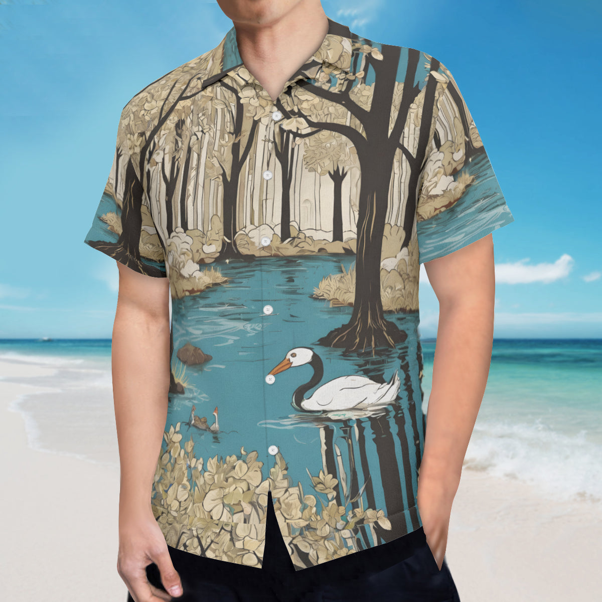 Landscape Wonder Hawaiian Shirt(No chest pocket) | Polyester
