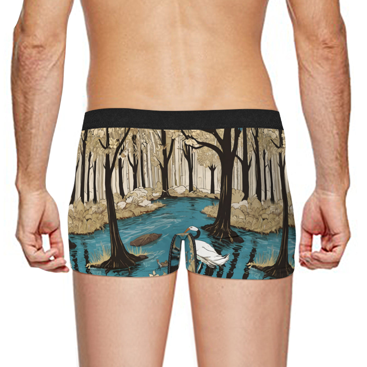 Landscape Wonder Men's Underwear (Front and Back Design)丨Polyester