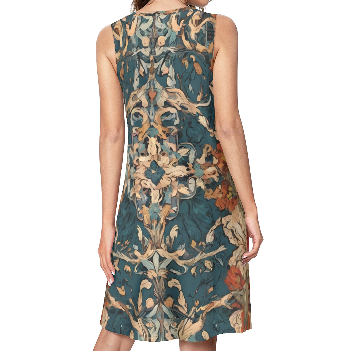 Abstract Design Women's Casual Dress | Polyester