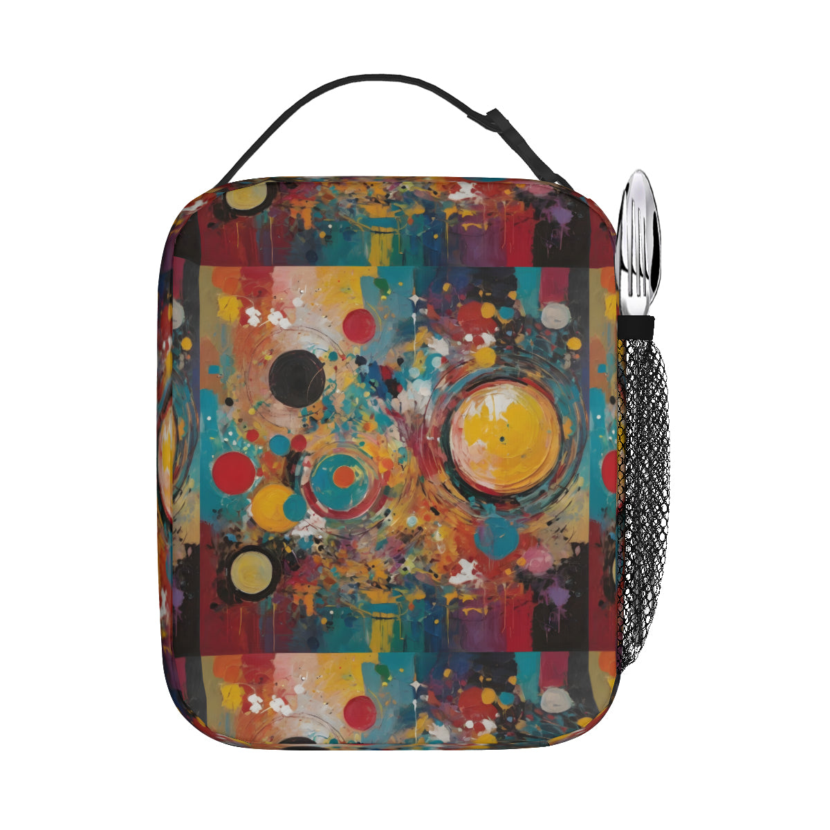 Crazy Design Student School Bag + Portable Tote Insulated Lunch Bag + Pen Pouch | Oxford Cloth