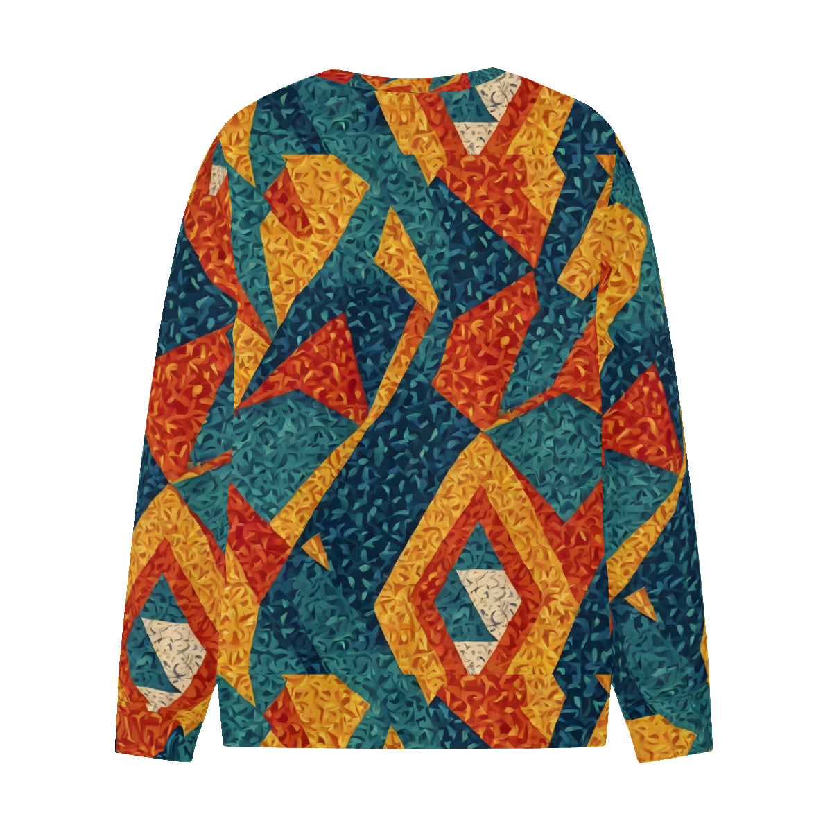 Abstract Pattern Men's O-Neck Long-Sleeved T-Shirt | 180GSM Cotton