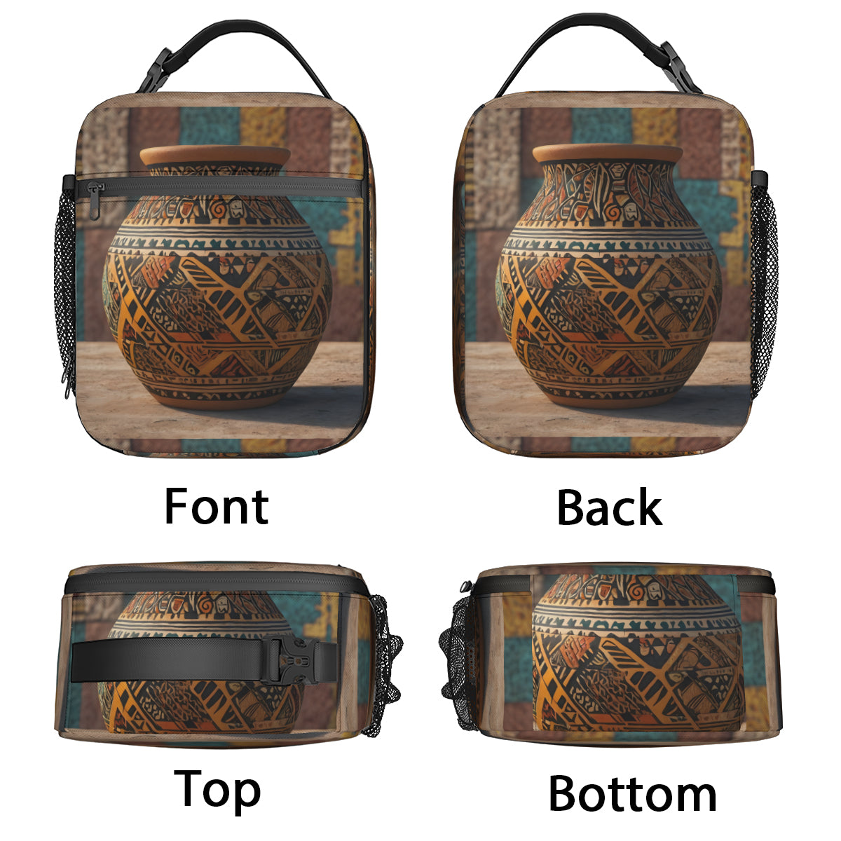 Golden Pot Portable Handheld Insulated Lunch Bag|Oxford Cloth