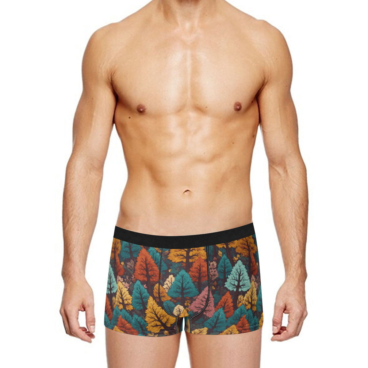 Beautiful Floral Men's Underwear (Front and Back Design)丨Polyester