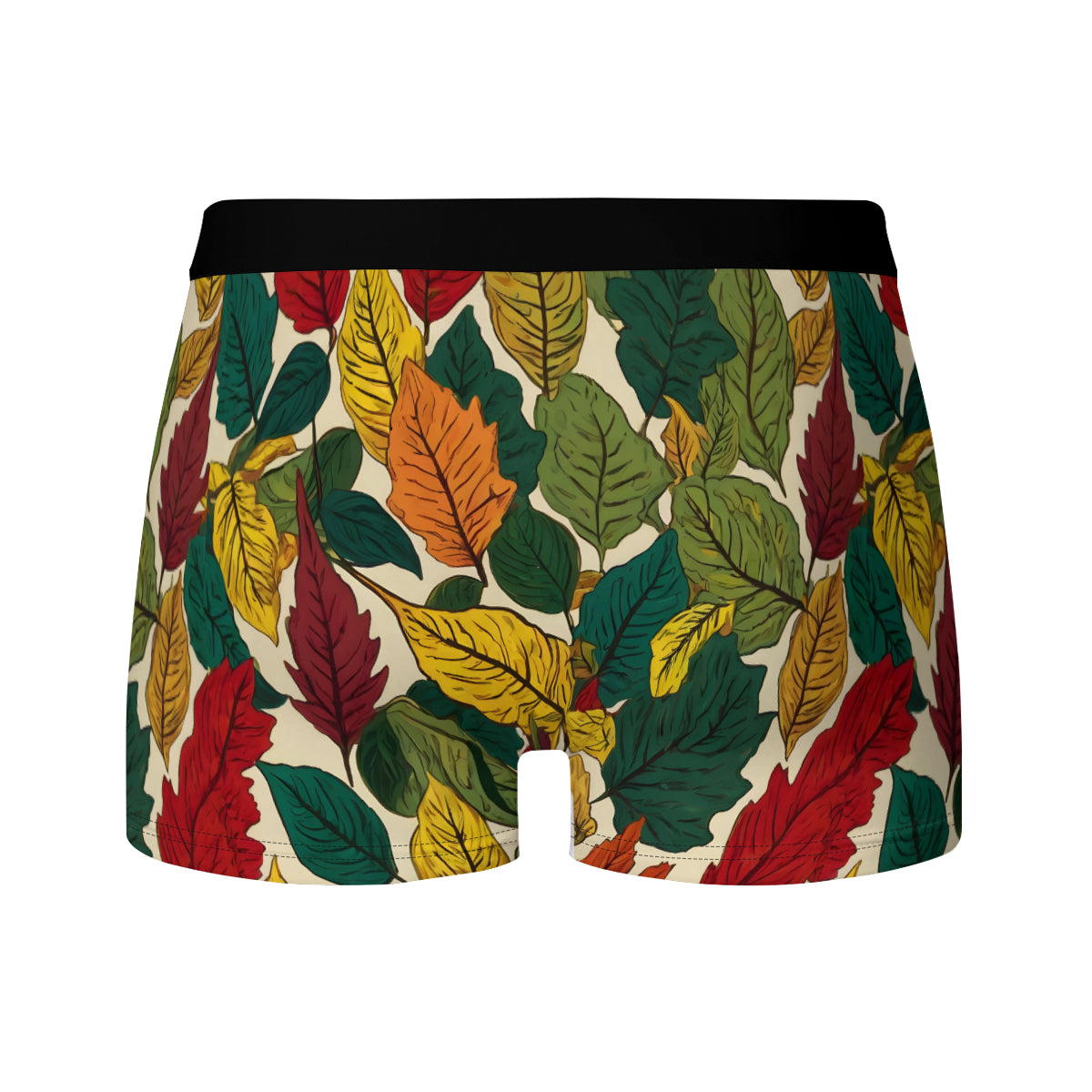 Awesome Leaves Men's Underwear (Front and Back Design)丨Polyester