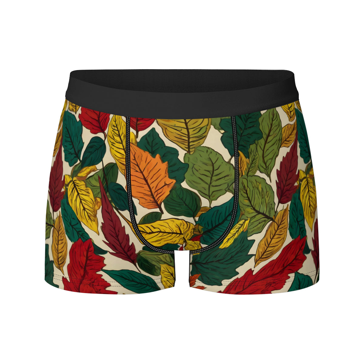 Awesome Leaves Men's Underwear (Front and Back Design)丨Polyester