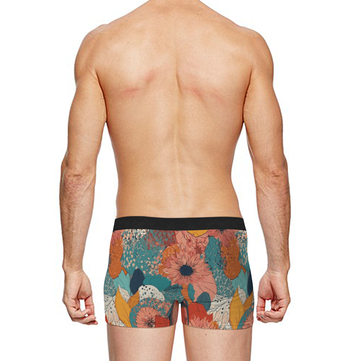 Awesome Floral Men's Underwear (Front and Back Design)丨Polyester