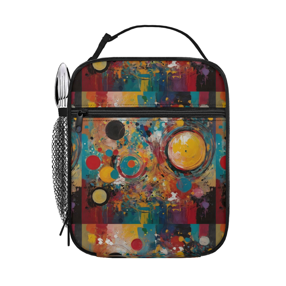 Crazy Design Student School Bag + Portable Tote Insulated Lunch Bag + Pen Pouch | Oxford Cloth