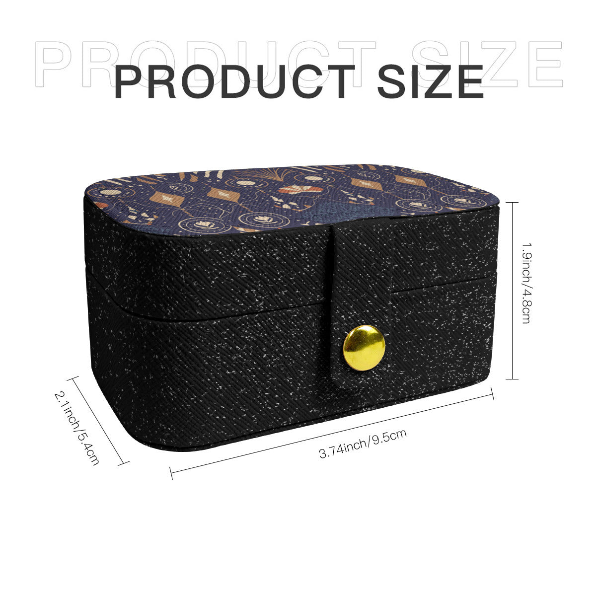 Abstract Blue Personalized Portable Jewelry Box