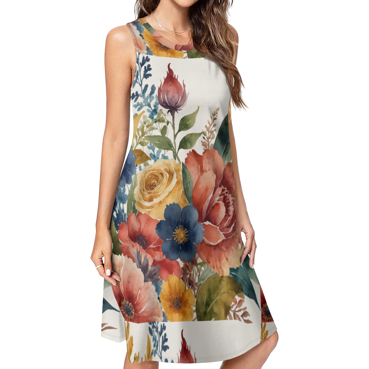 Beautiful Floral Women's Casual Dress | Polyester