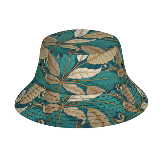 Tropical Leaves Double-Sided FPrint Fisherman Hat | Polyester