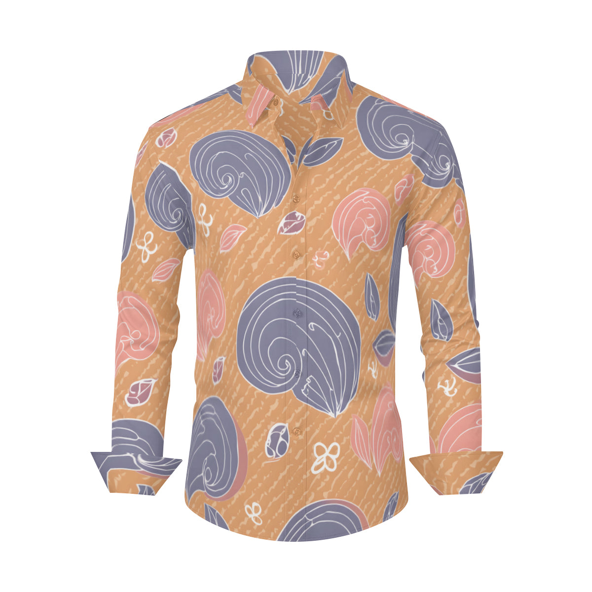 Abstract Men's Classic Long-Sleeved Shirt
