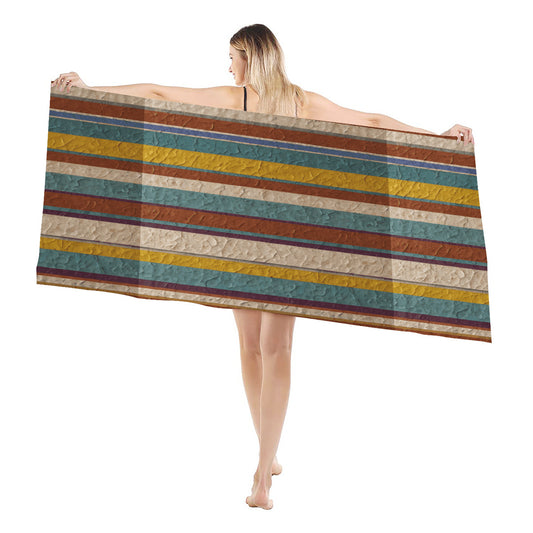 Strip Design Beach towel (comfortable model)|Polyester