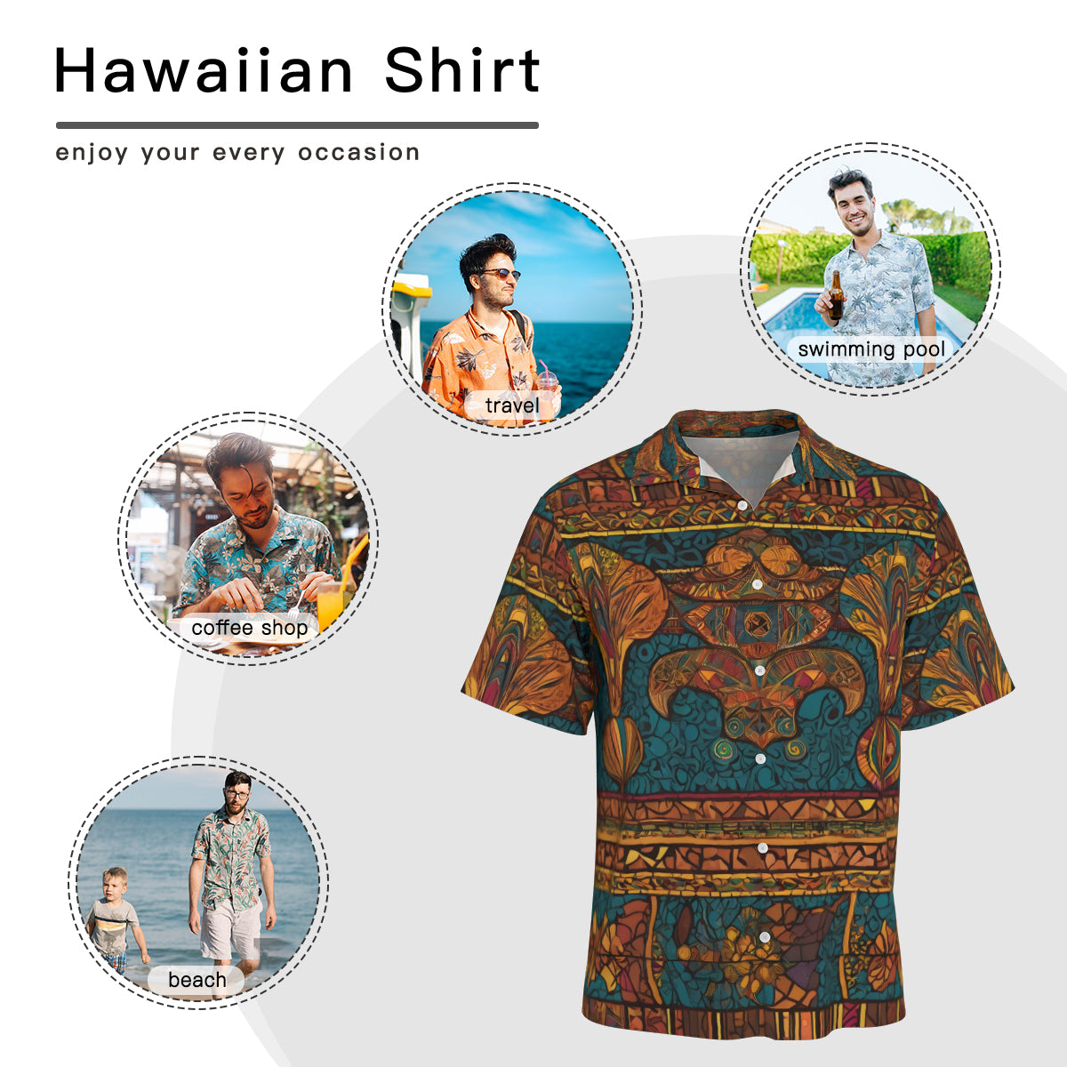 African Design Men's Casual Shirt|Polyester