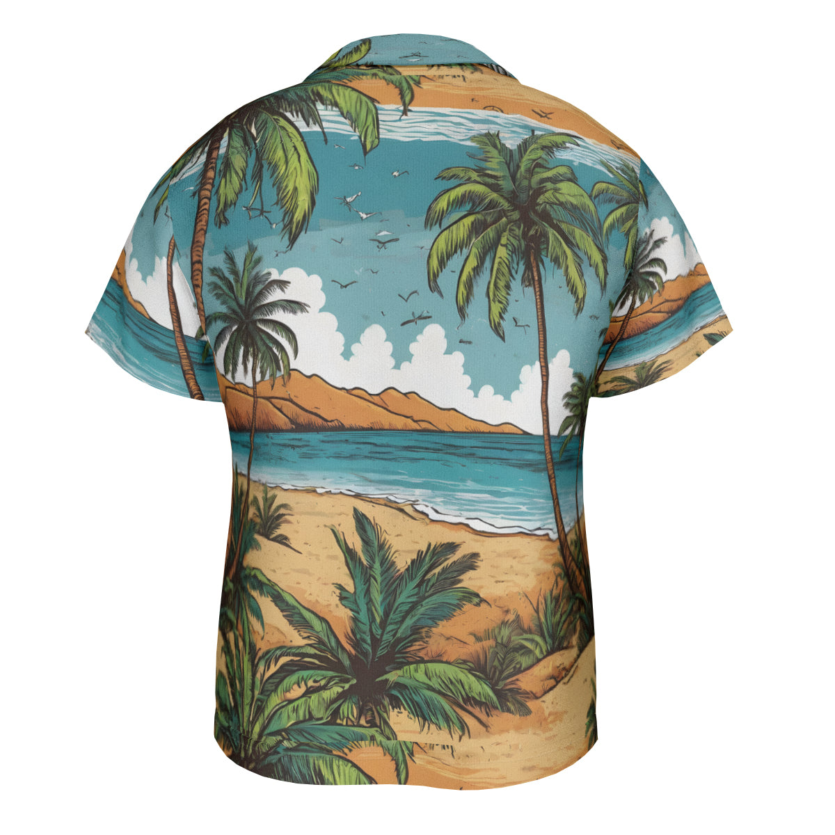 Beach Front Hawaiian Shirt(No chest pocket) | Polyester