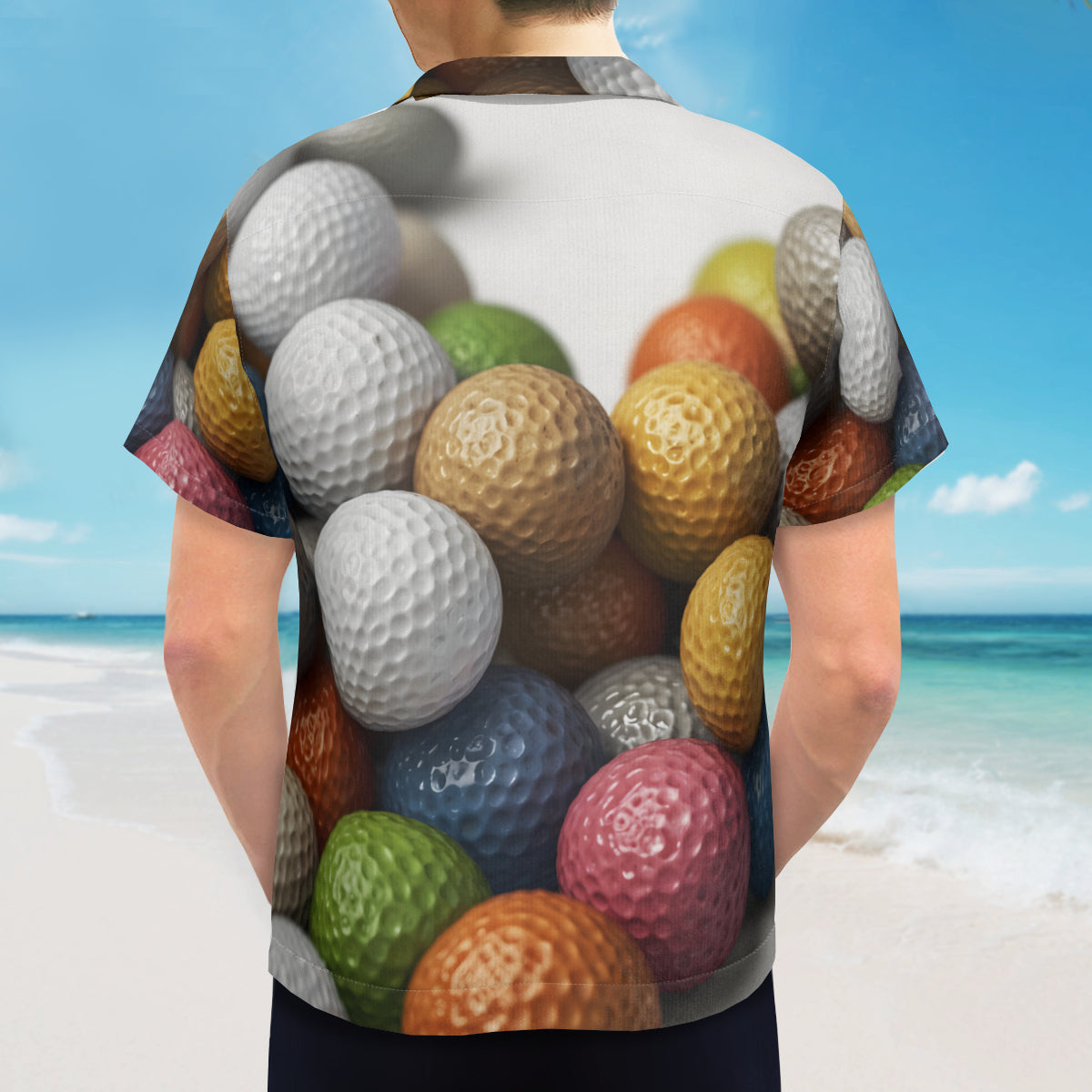 Golf Balls Short Sleeves Shirt(No chest pocket) | Polyester