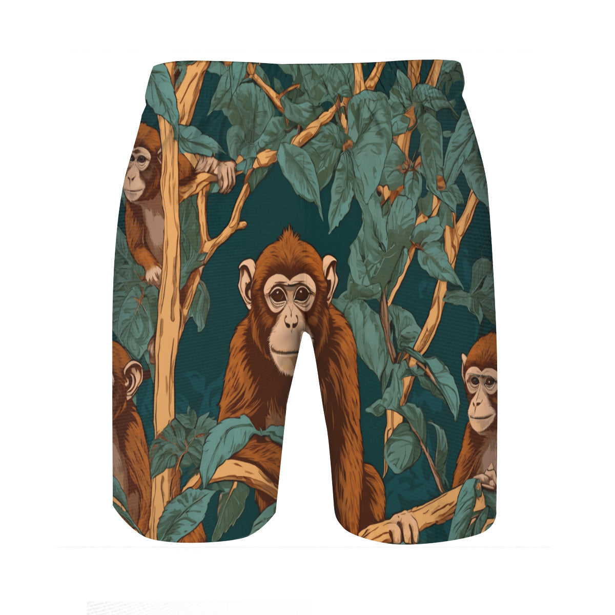 Monkey Vibes Men's Peach Skin Beach Shorts