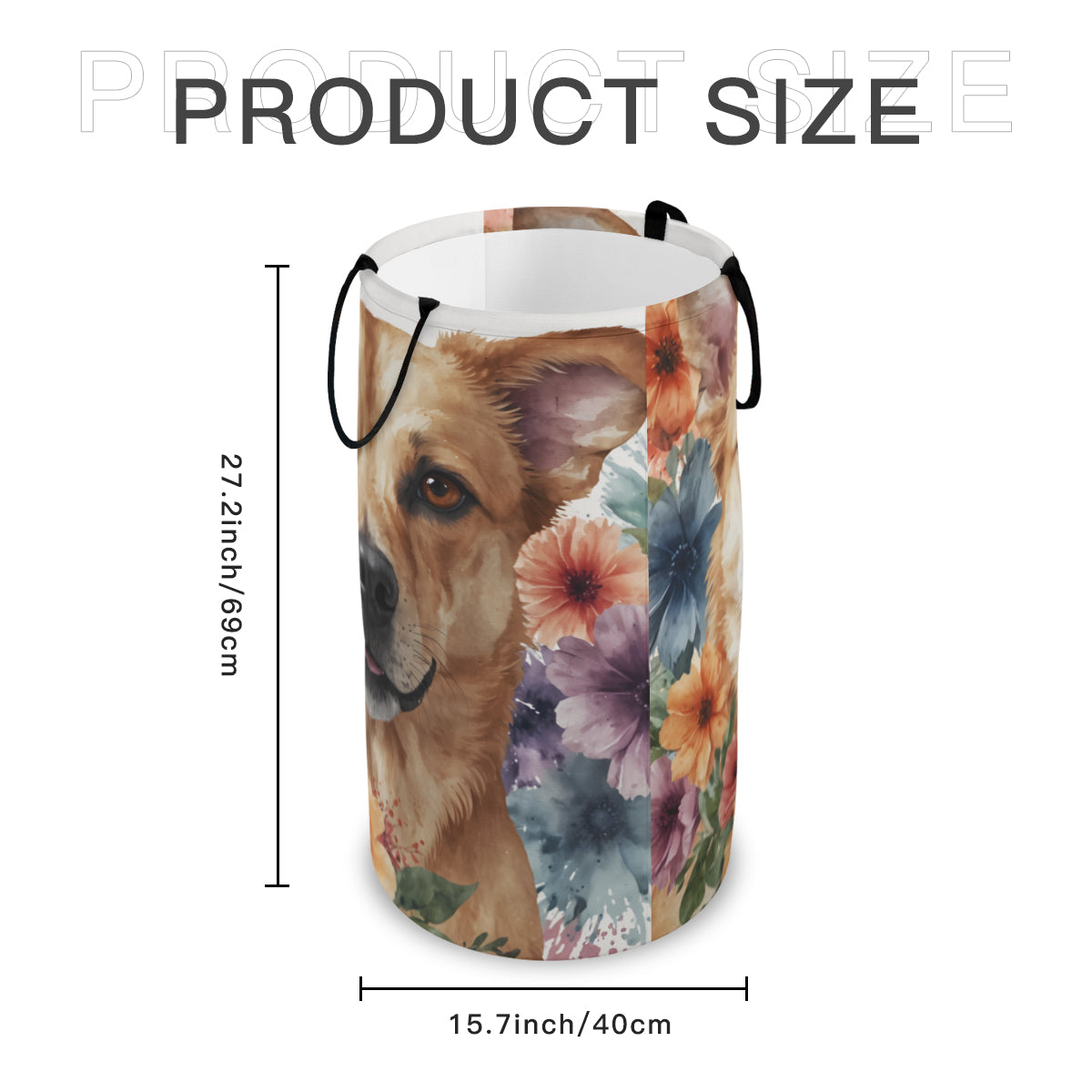 Dog Lovers Large Capacity Foldable Laundry Basket | Polyester